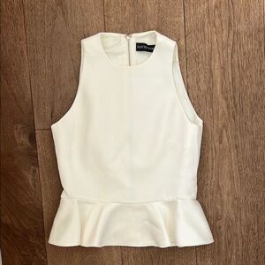 David Koma white Peplum Top